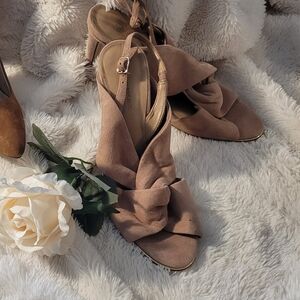 BCBGeneration Tan Suede Heels